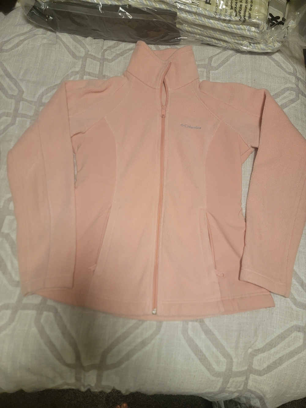 Columbia Women's Pale Pink Full-Zip Fleece Jacket
